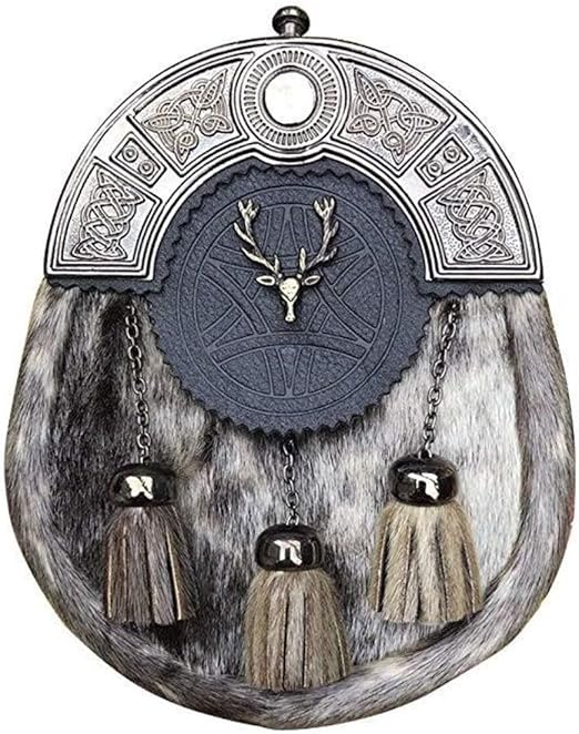 Scottish Kilt Sporrans Badge Style Stag Head Antique Finish/Mens Kilt Sporran